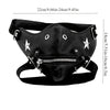 Funky Punk Style Faux Leather Motorcycle Mask, Rivet Detail