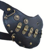 Material: PU Leather Style: Funky Details: Hollow, Rivet, Halloween Weaving Method: Non-textile materials
