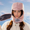 Thermal Winter Face Mask & Earmuffs Integrated Windproof Balaclava - Lightweight Adjustable Flight Cap