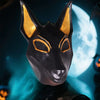 Latex Mask Black Light Beige - Golden Eye Frame Mesh