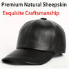 Genuine Leather Baseball Cap - Adjustable Fit, Breathable & Lightweight
