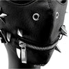 Funky Punk Style Faux Leather Motorcycle Mask, Rivet Detail