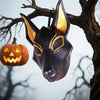 Latex Mask Black Light Beige - Golden Eye Frame Mesh