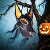 Latex Mask Black Light Beige - Golden Eye Frame Mesh