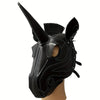Steam Punk Unicorn Mask, Adjustable Horse Head Hood, Halloween Costume Accessory, Cosplay Prop