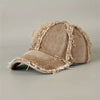 Funky Washed Denim Baseball Cap 94.6% Cotton Soft Comfort, Adjustable Vintage Style Solid Color Duckbill Hat