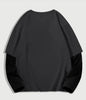Gothic Dark Thorns Pattern Print Contrast Color Long Sleeve T-shirt