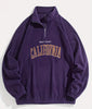 Mid-Collar 1/4 Zip Half-Open Cardigan Pullover Sweatshirt