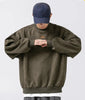 Casual Loose Fit Sweatshirt with "LATINOS" Embroidery