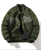 Men'S Casual 'NEW YORK' Letter Print Bomber Jacket