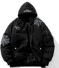 Insulated Bomber Jacket with Removable Hood