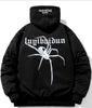 Insulated Bomber Jacket with Removable Hood