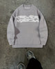 Unisex Oversized Color-Block Fishbone Knit Sweater