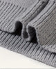 Unisex Oversized Color-Block Fishbone Knit Sweater