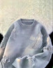 Women's Casual Solid Color Round Neck Loose Fit Sweater