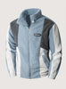 Men'S Fleece Jacket with Stand Collar, Casual Style