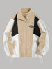 Men'S Fleece Jacket with Stand Collar, Casual Style