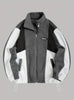 Men'S Fleece Jacket with Stand Collar, Casual Style