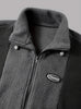 Men'S Fleece Jacket with Stand Collar, Casual Style