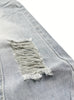 Men'S Casual Summer Loose Fit Ripped Pocket Jeans