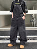 Men's Distressed Washed Black Wide