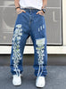 [Ripped Faux Denim Faux Denim] Heavyweight Ankle