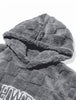 Men's Plush Fleece Hoodie with Print Lettering