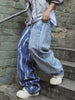 Men's Street Style Dual-Tone Patchwork Denim Jeans