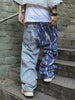 Men's Street Style Dual-Tone Patchwork Denim Jeans