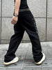 Unisex Street Style Embroidered Spider Web Denim Jeans, Loose Fit
