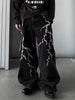Street Style Embroidered Denim Wide Leg Jeans
