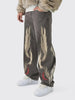 Brown Tone Print Denim Jeans