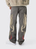 Brown Tone Print Denim Jeans