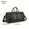 Black Punk Style Rivet Travel Duffel Bag