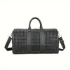 Black Punk Style Rivet Travel Duffel Bag