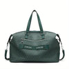 Peacock Green Floral Travel Duffel Bag for Women