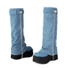 Women's High-Heel Thick Platform Motorcycle Boots