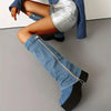 Women's High-Heel Thick Platform Motorcycle Boots