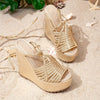 Women'S Fashion Wedge Sandals, Open Toe Slip