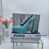 Elegant Pointed-Toe Chunky Stiletto Heel Sandals - Synthetic Cover Women's High