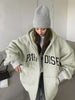 Women'S Fashion Hooded with Drawstring, Long Sleeve, Alphabet Print