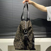 Women's Fashion Large Safety Pin Decorated Shoulder Bag, Leopard Print Street Style Crossbody City Bag
