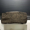 Women's Fashion Large Safety Pin Decorated Shoulder Bag, Leopard Print Street Style Crossbody City Bag