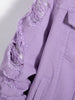 Men light purple denim jacket