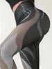 High-Waist Seamless Yoga Leggings with Mesh Panels for Butt Lifting