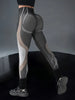 High-Waist Seamless Yoga Leggings with Mesh Panels for Butt Lifting