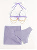 Plain Purple Chain Decor Shinny Fabric