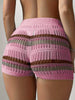 New Contrast Color Hollow Women's Shorts