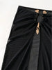 Women'S Solid Color Tie-Top Bikini Set with Long Skirt