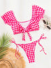 FUBA.VI Pink Gingham Two-Piece Swimsuit